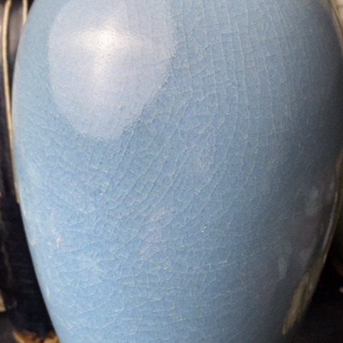 炉强****）钧窑天蓝釉梅瓶