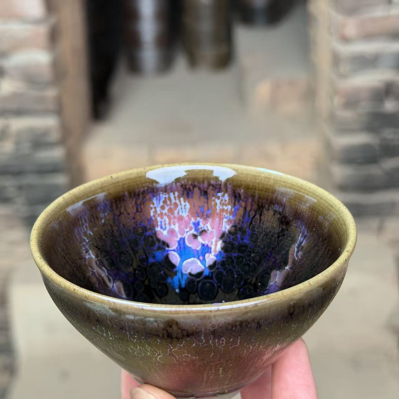 建窑建盏 幻彩隐曜 茶器主人杯礼盒装带溯源证书 电烧