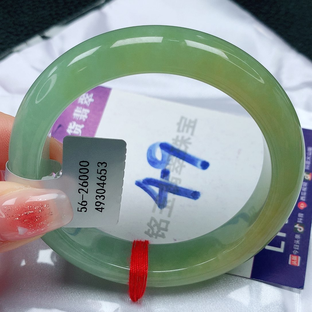 翡翠手镯未镶嵌缅甸天然a货翡翠55