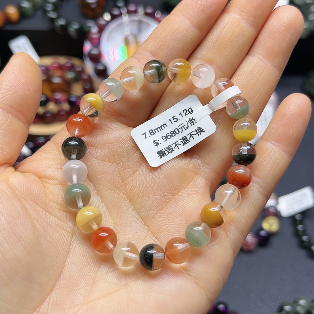 水晶手链未镶嵌天然水晶