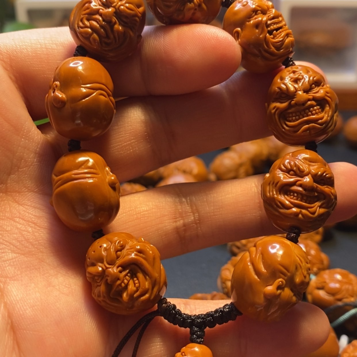【闪购商品】橄榄核手串/手链蚂****o苏工名家高货铁核1.8经典恶僧