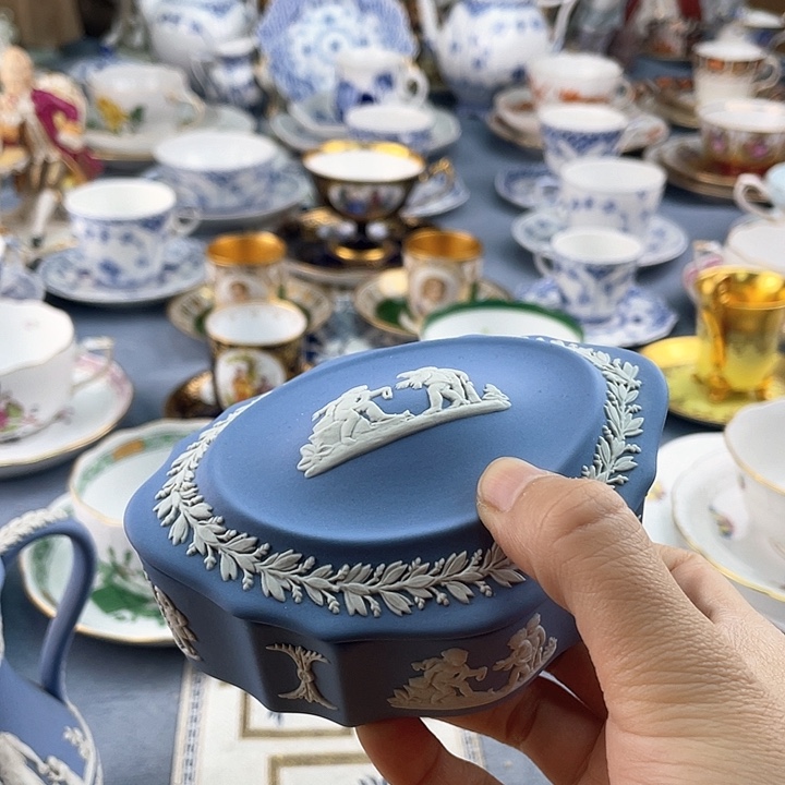 中古欧瓷瓷器小房子