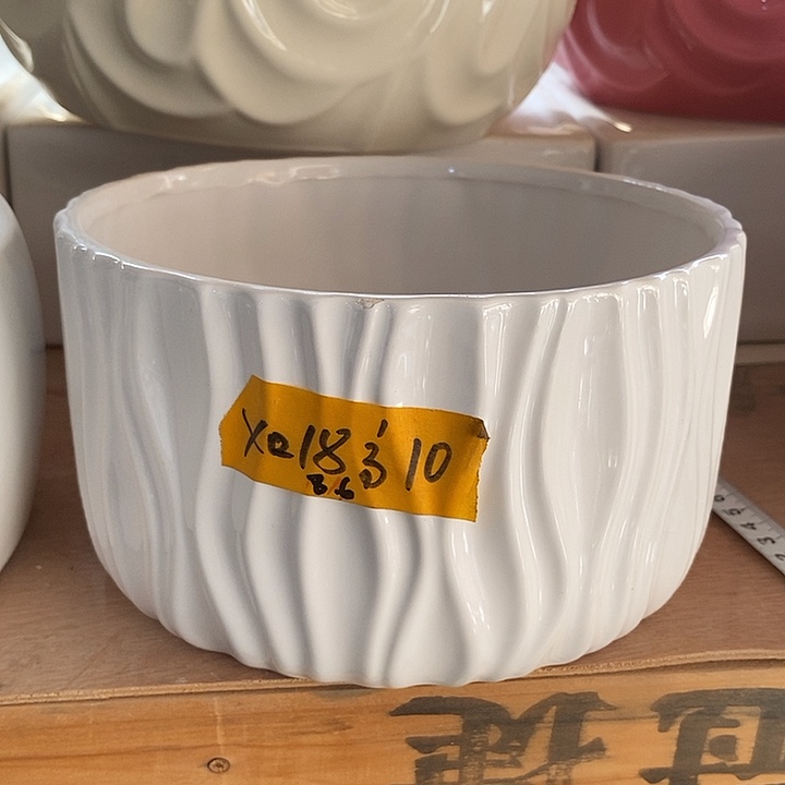 陶盆有孔 瑕疵针孔漏釉介意勿拍 口高