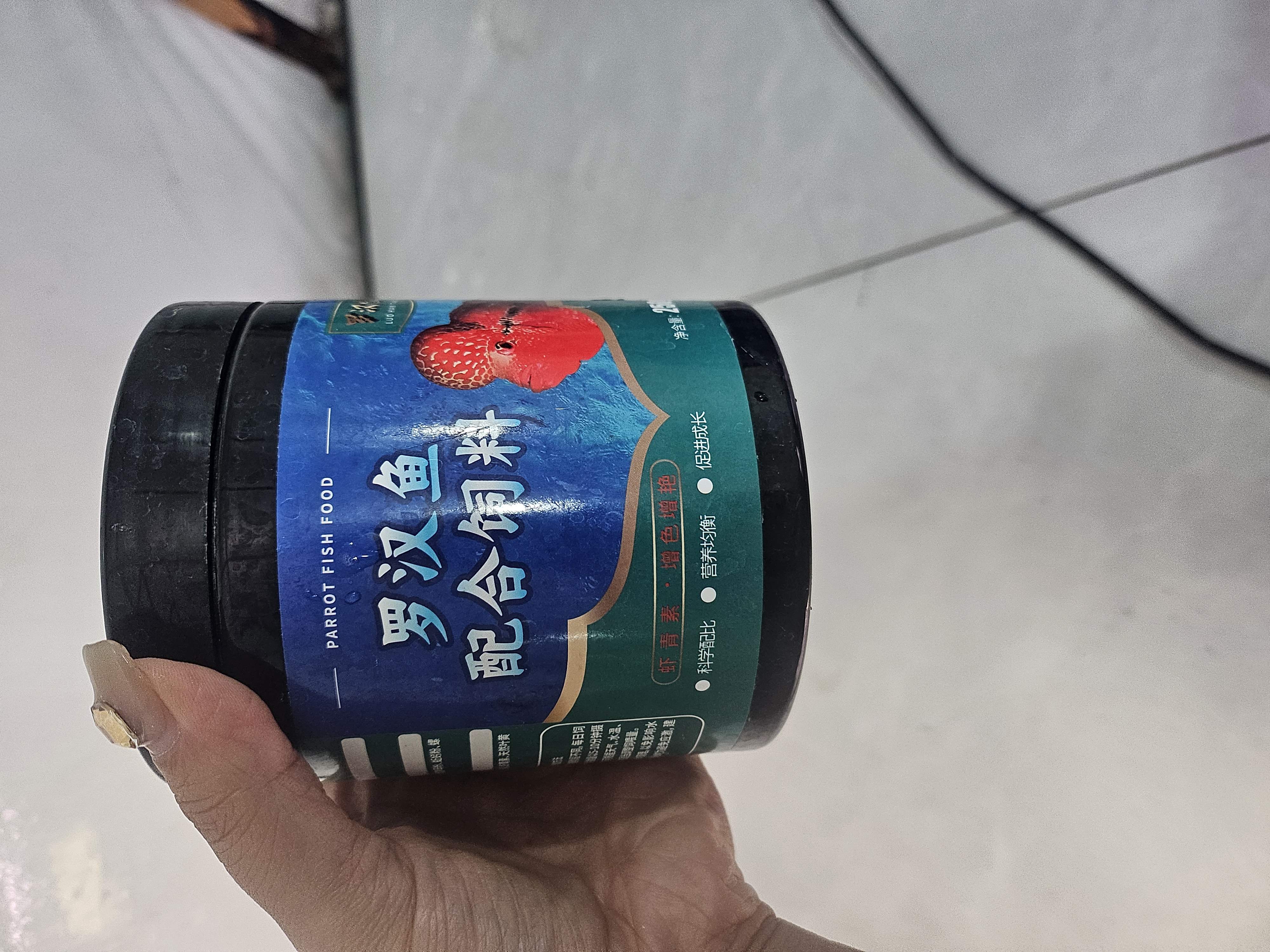 高蛋白增色增艳罗汉鱼饲料爆头起头双效专用鱼粮上浮小颗粒