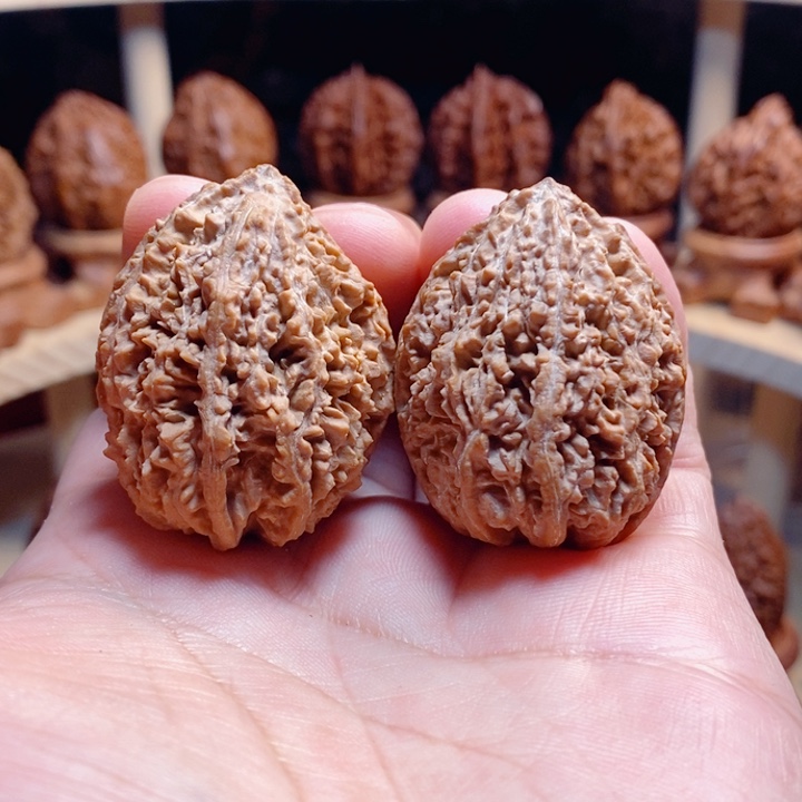 匠***美文玩核桃把件水晶蚂蚁窝