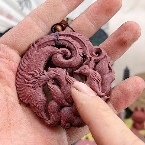 泥塑龙涎玫瑰九尾凤凰福利价