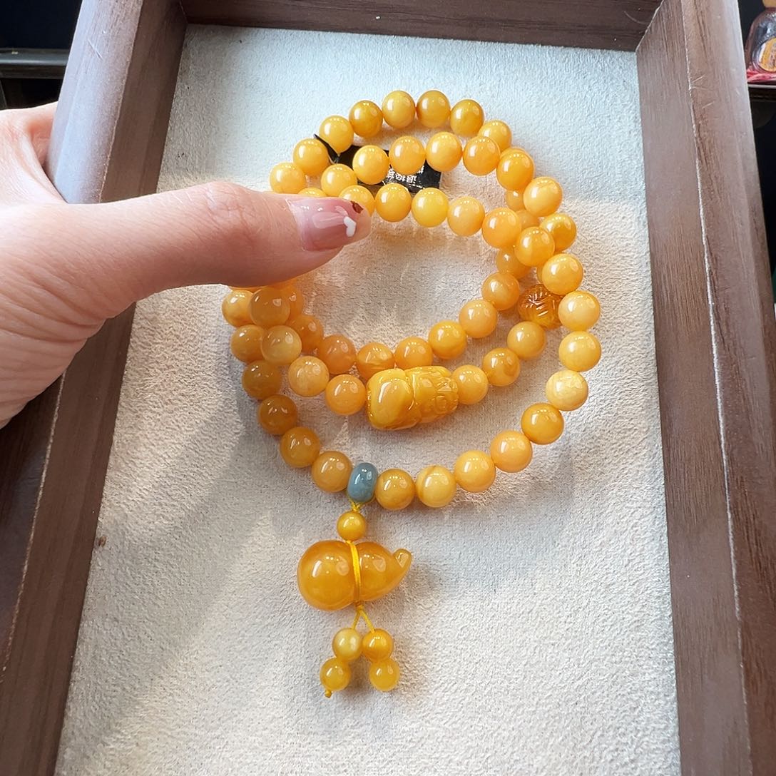 蜜蜡未镶嵌手链蜜蜡8.6mm