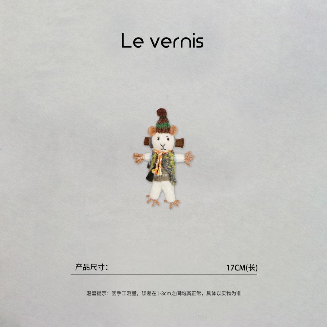 格格【尼泊尔手作】手工羊毛毡 进京赶考小老鼠 包包挂件玩偶公仔