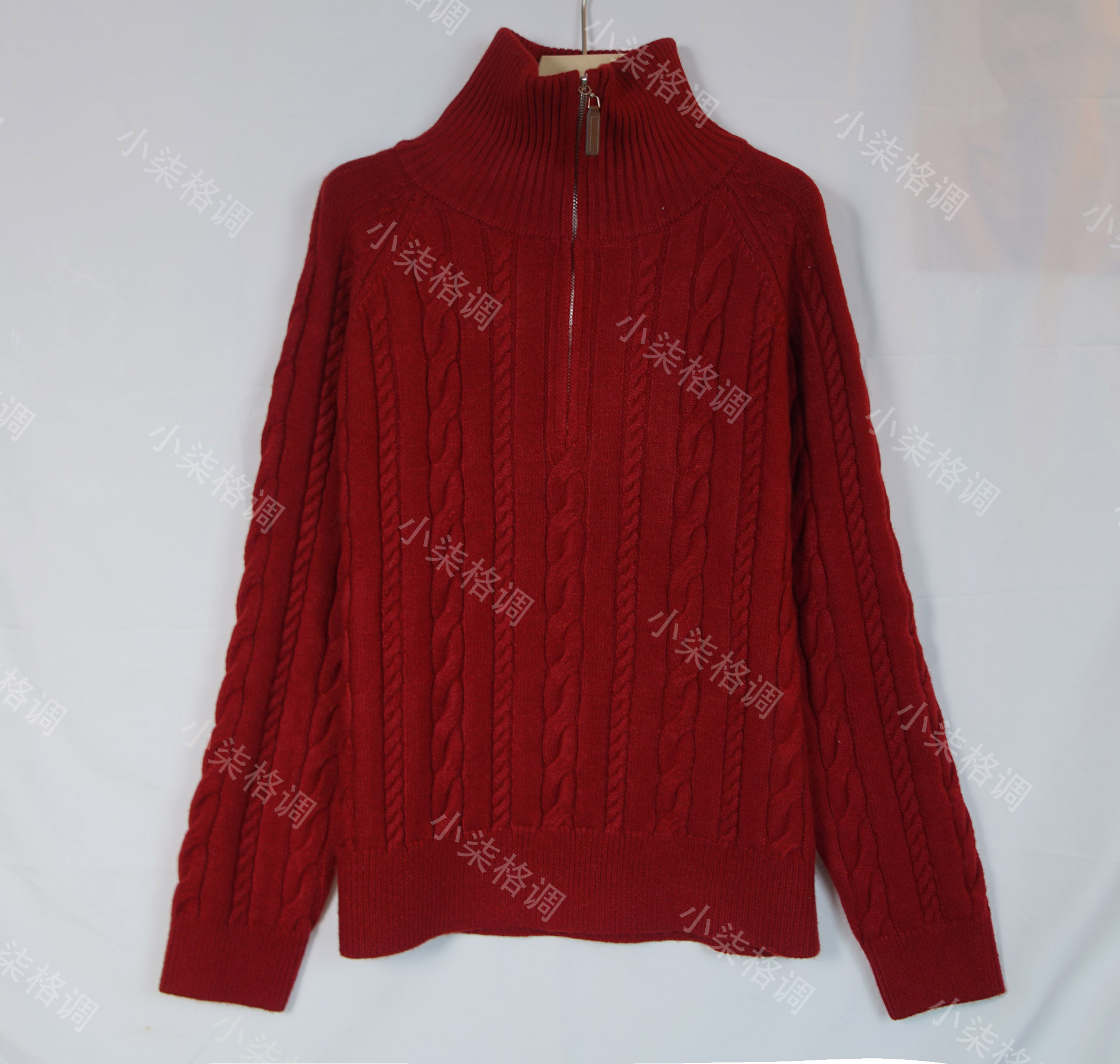 小柒格调0049高领厚款百搭纯色保暖针织毛衣冬季加厚