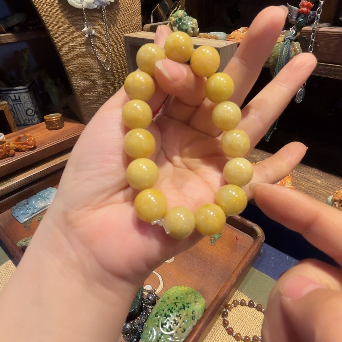 翡翠手链未镶嵌原创