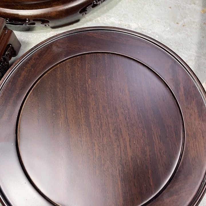 紫砂红木底座工艺品红木底座工艺品22.5公分