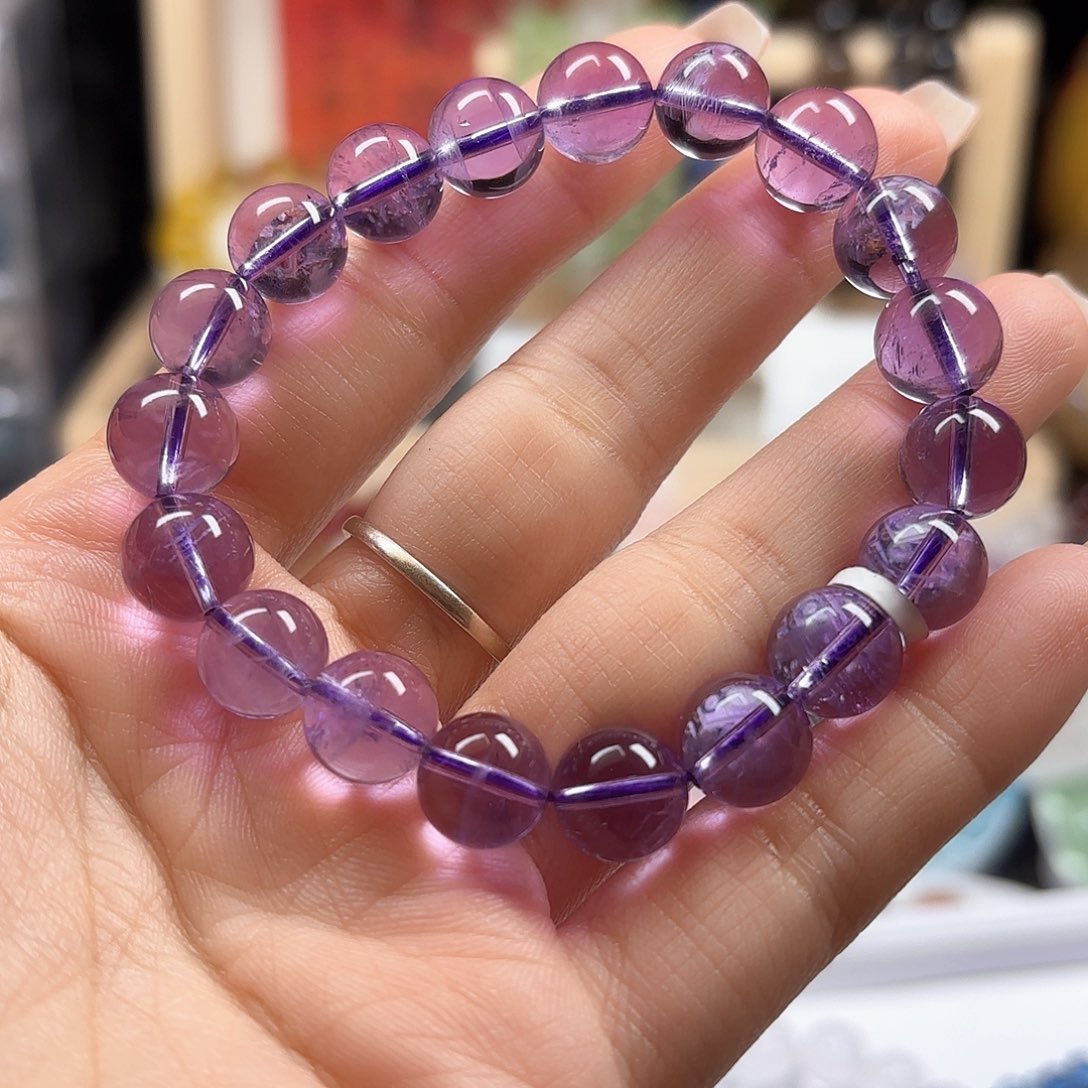 水晶手链未镶嵌巴西紫水10.3