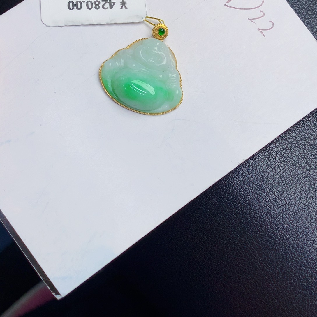 翡翠颈饰18K金镶嵌00000000