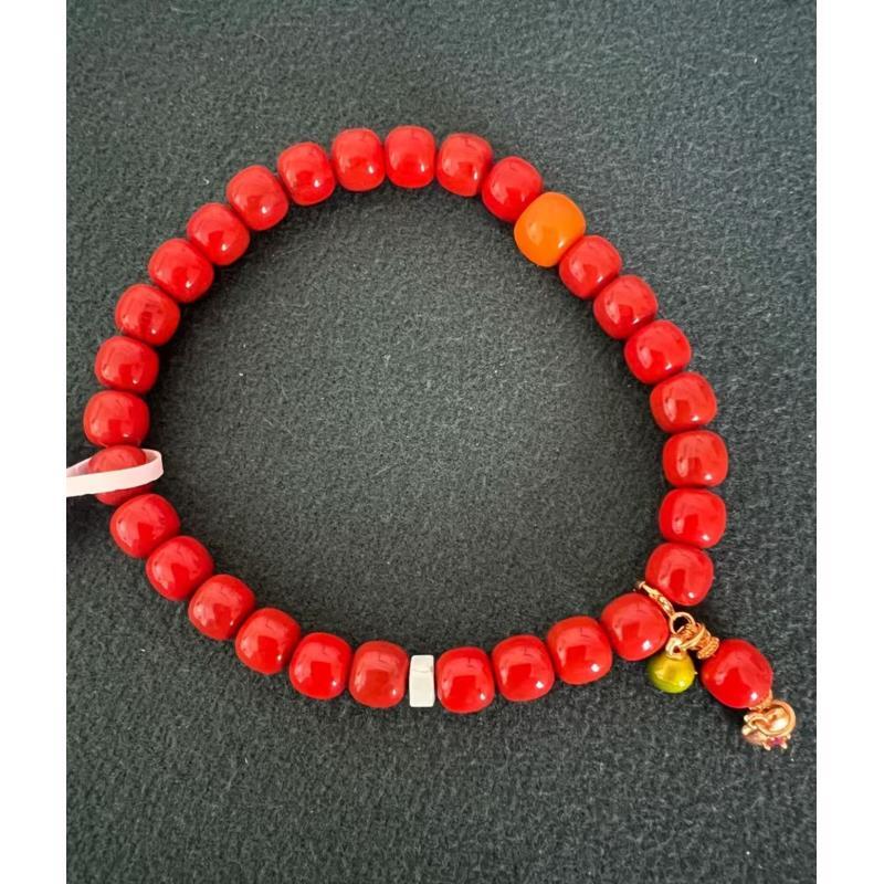 925银树脂银制品 925银制品 树脂仿南红精美 气质手链 戒指