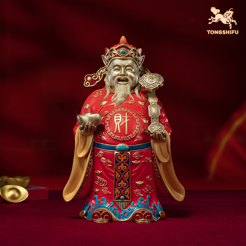 铜师傅《财神到》家用玄关财神爷铜摆件 店铺收银台装饰品开业礼物商品图