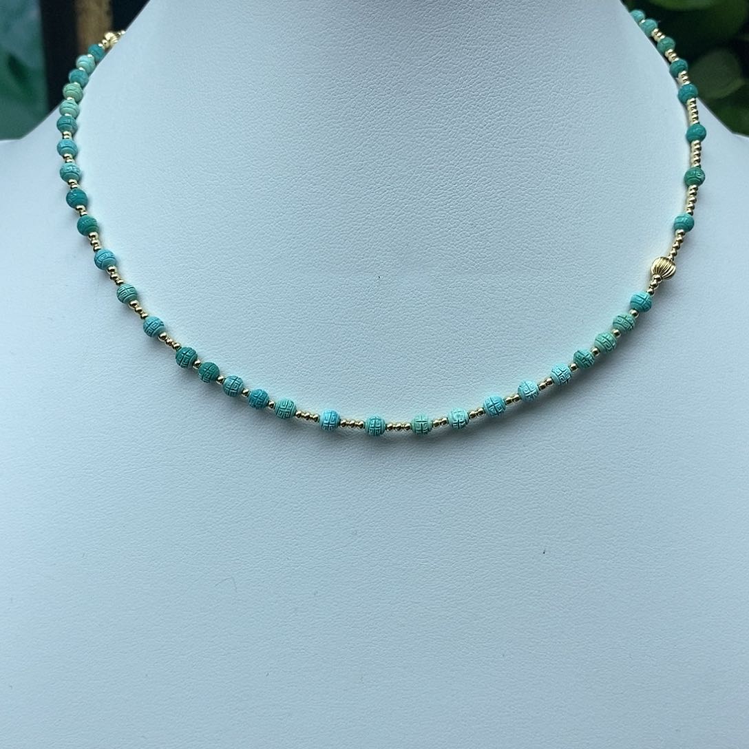 绿松石配饰14K金镶嵌