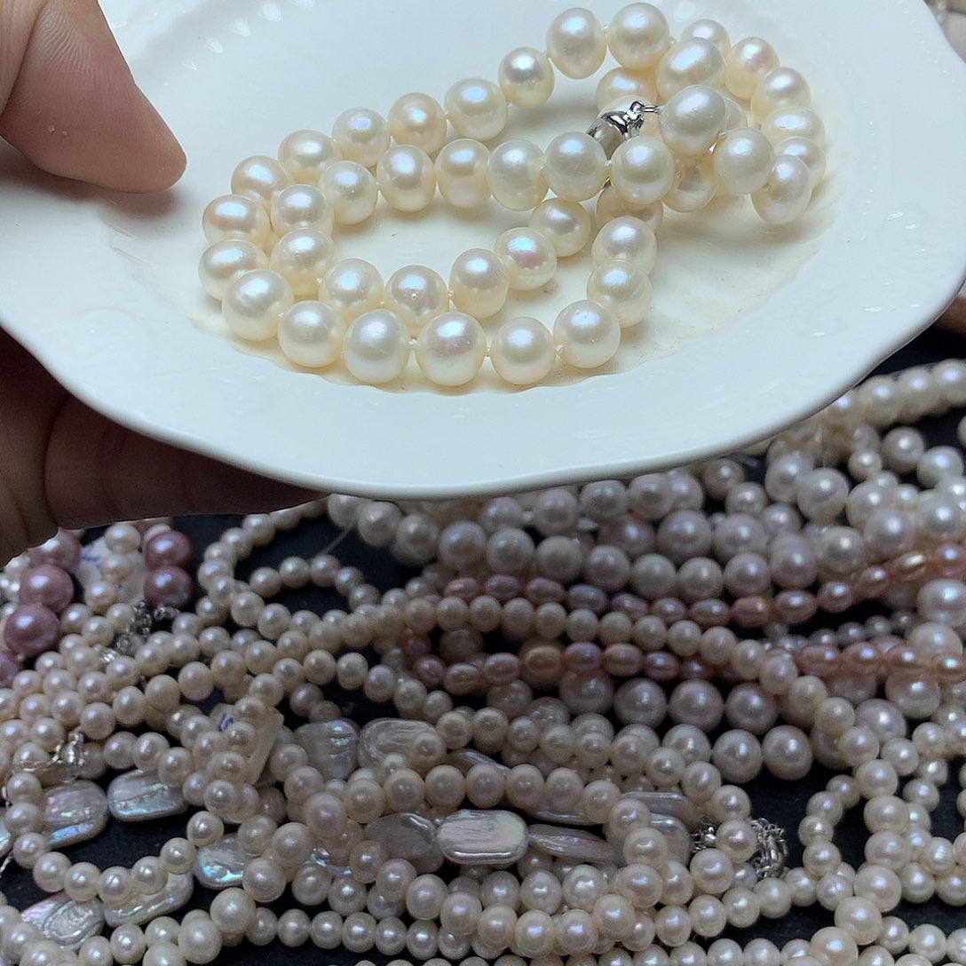 淡水珍珠9-10未镶嵌x29项链
