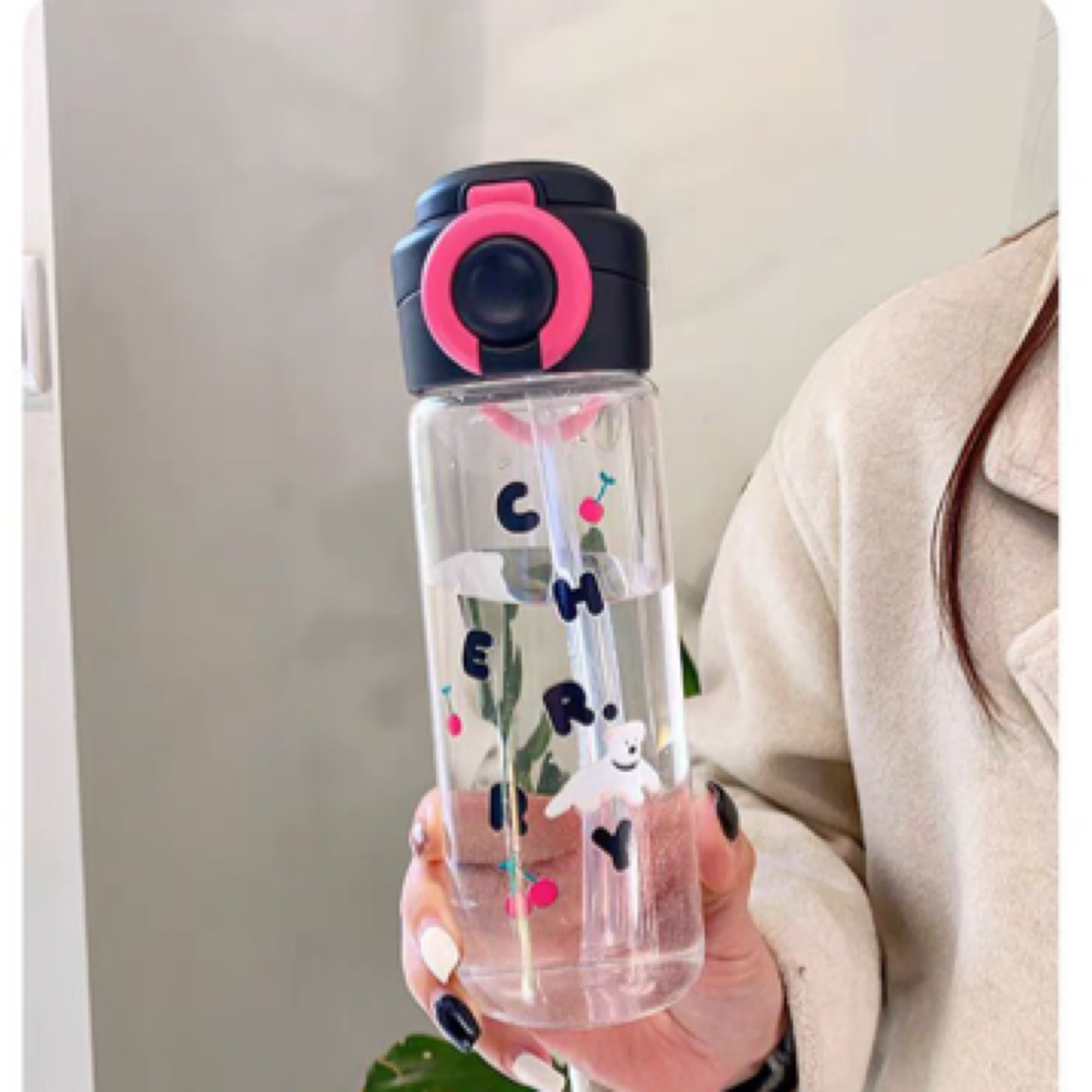 茶水分离玻璃玻璃杯水壶小学生防摔可爱韩版便携直饮杯简约