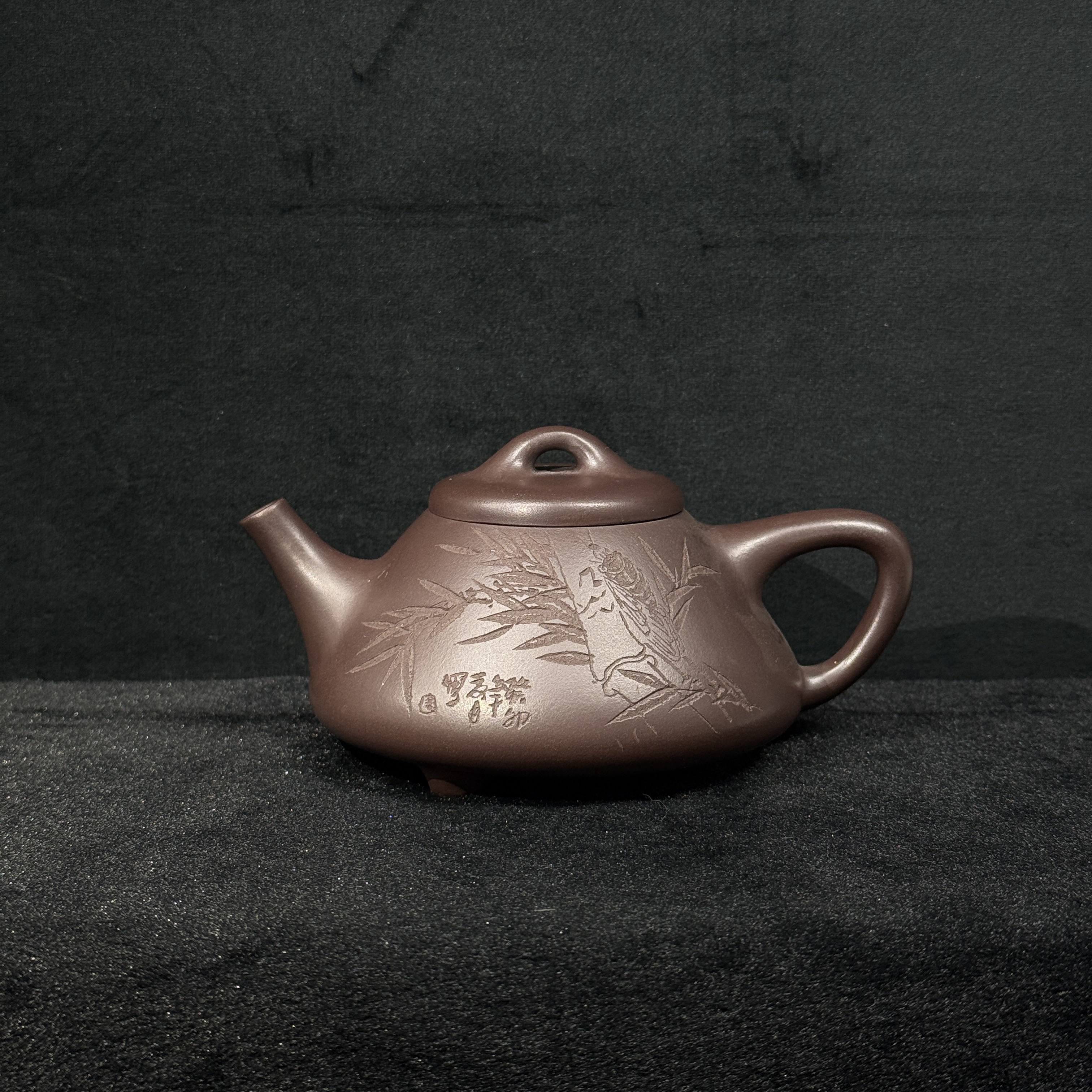 22/H1224029/杭娜静/紫砂壶子冶石瓢/茄皮紫泥