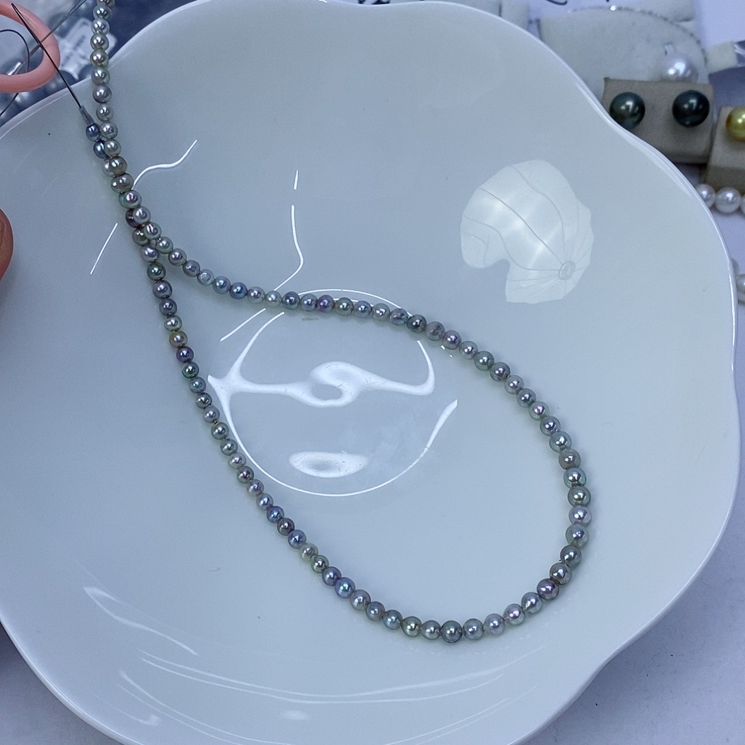 海水珍珠银S925镶嵌颈饰