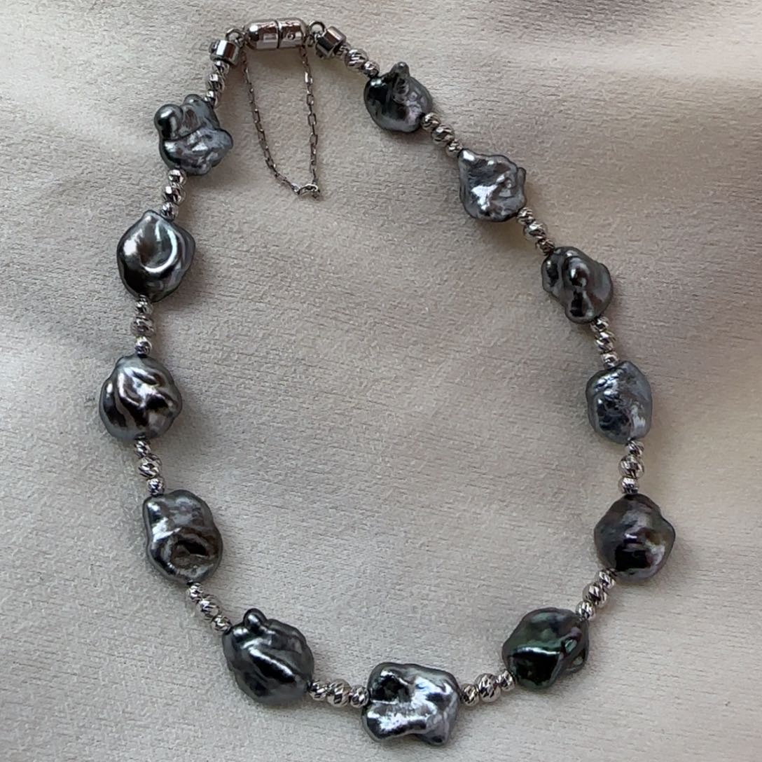 18K金镶嵌海水珍珠手链