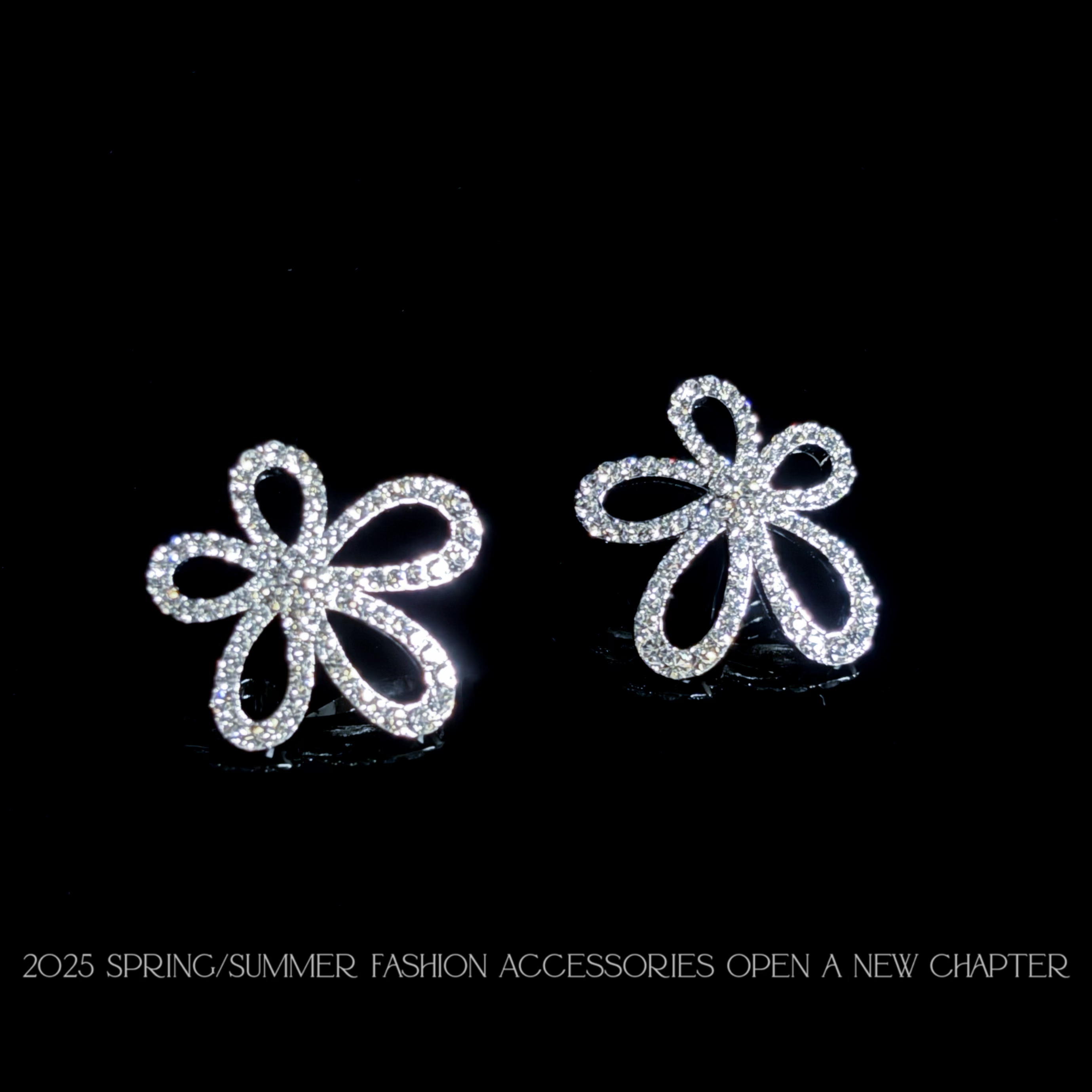 铜合金耳饰 镀k金 2025新款C7023【中五福花】BABA BOX 耳钉