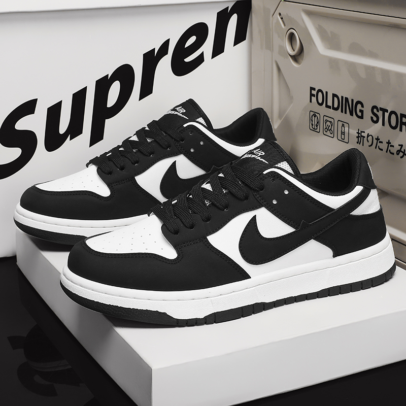 莆田正品aj男鞋dunk黑白熊猫低帮板鞋2025新款时尚百搭运动鞋女鞋