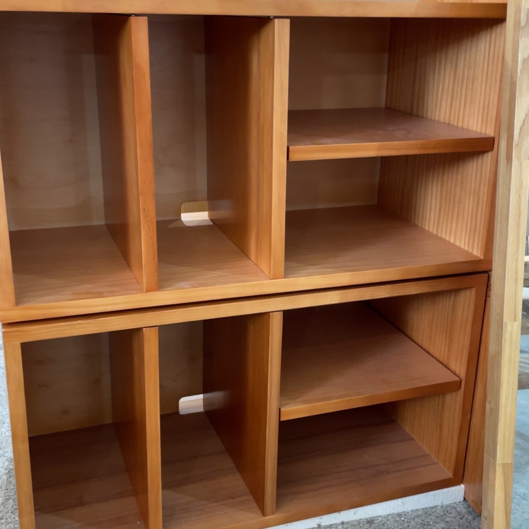 木樱桃木色格子柜2个