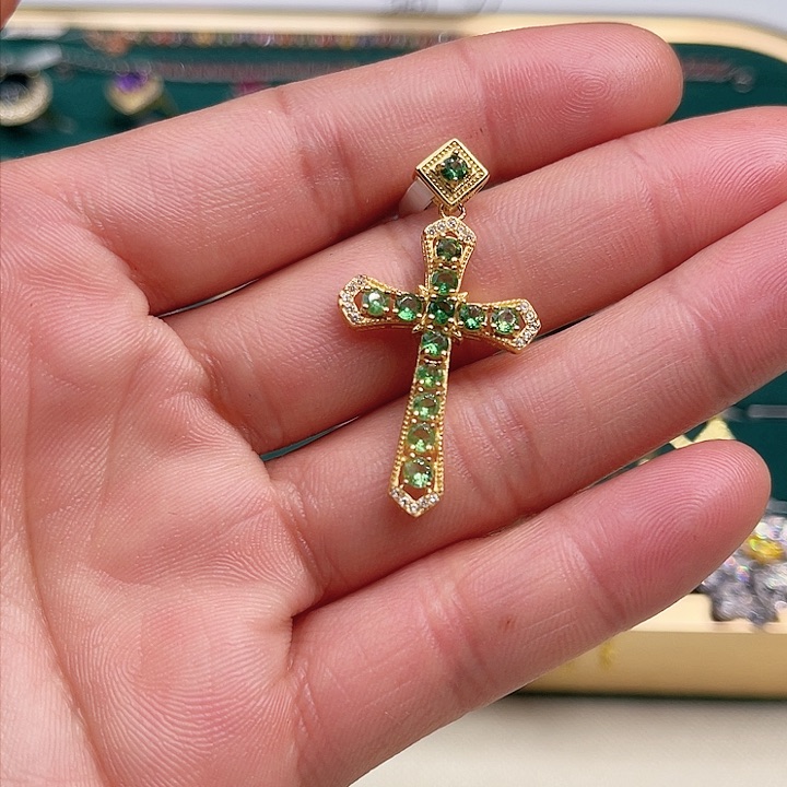 石榴石颈饰银S925镶嵌