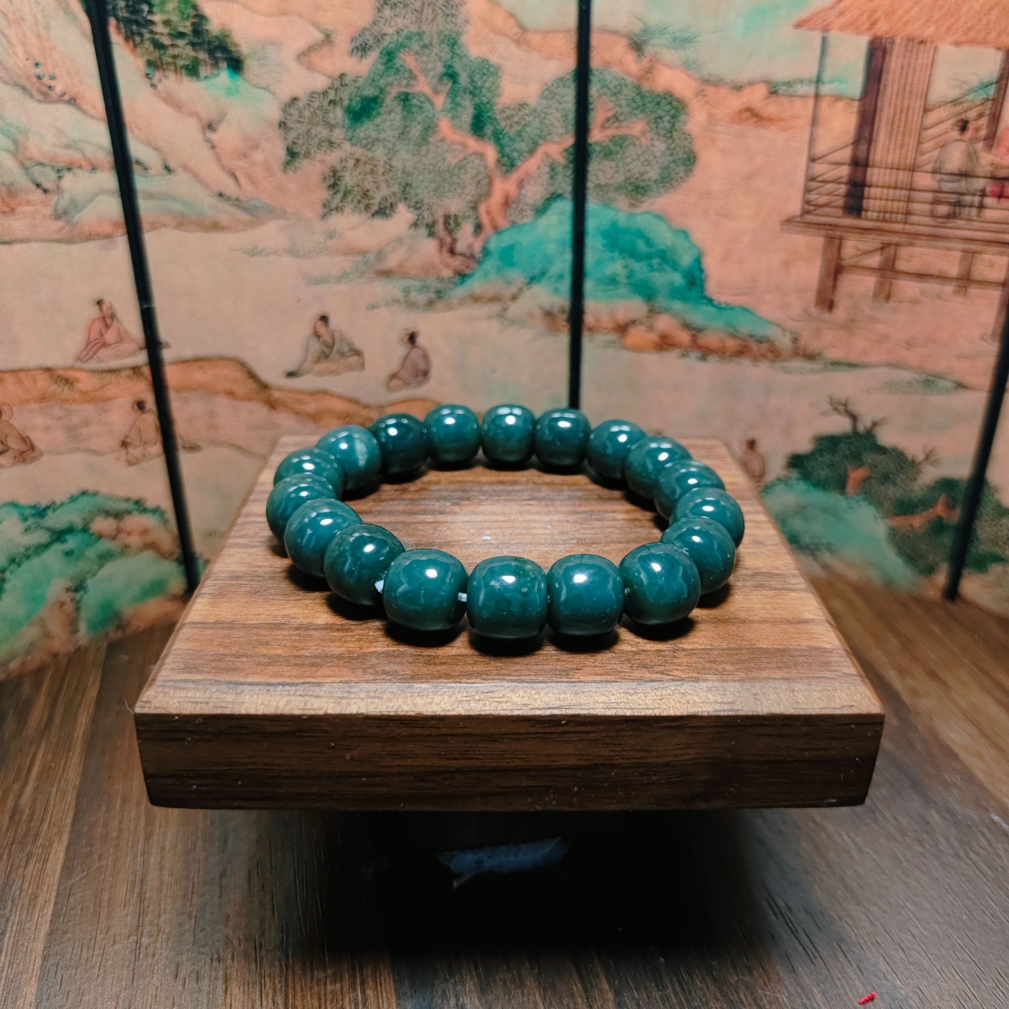 N和田玉桶珠手串（卡12）0933