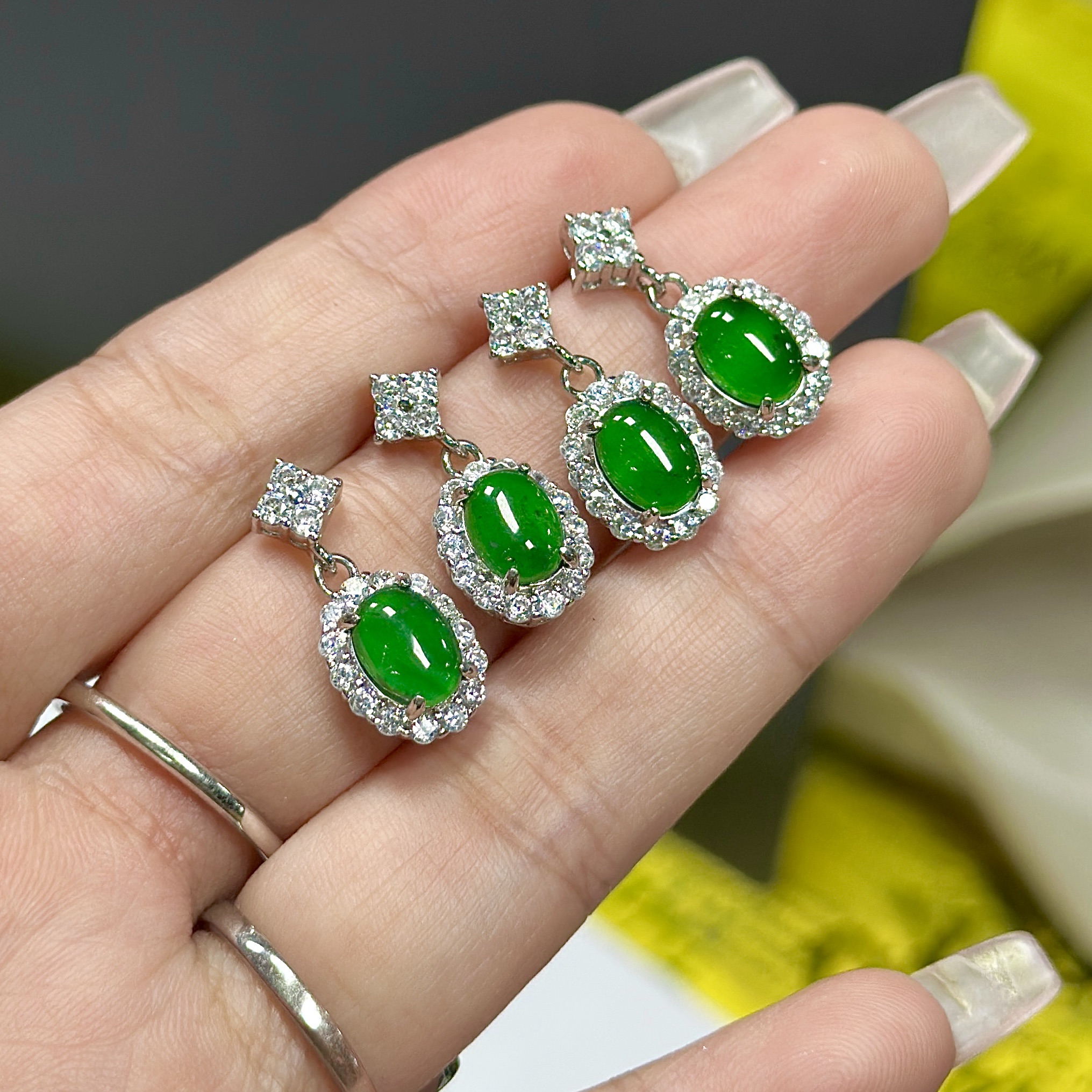 【CH】翡翠蛋面耳坠（多样性发其一）