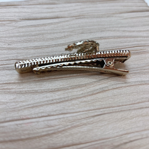 11325 香 珠珠款鸭嘴夹 浅咖金色底