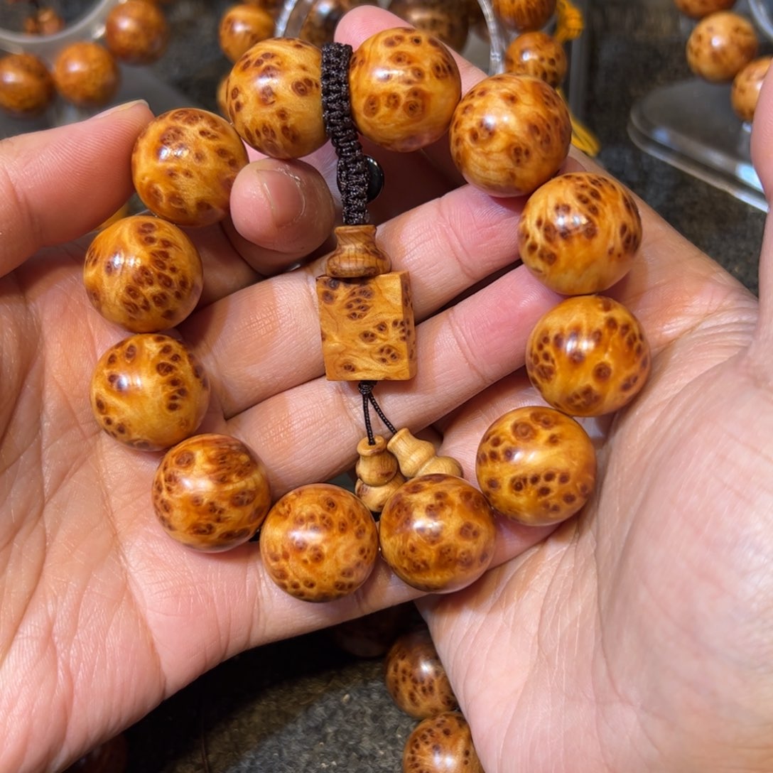 柏木（崖柏）手串/手链茶**生2.0黄金底瘤疤手串