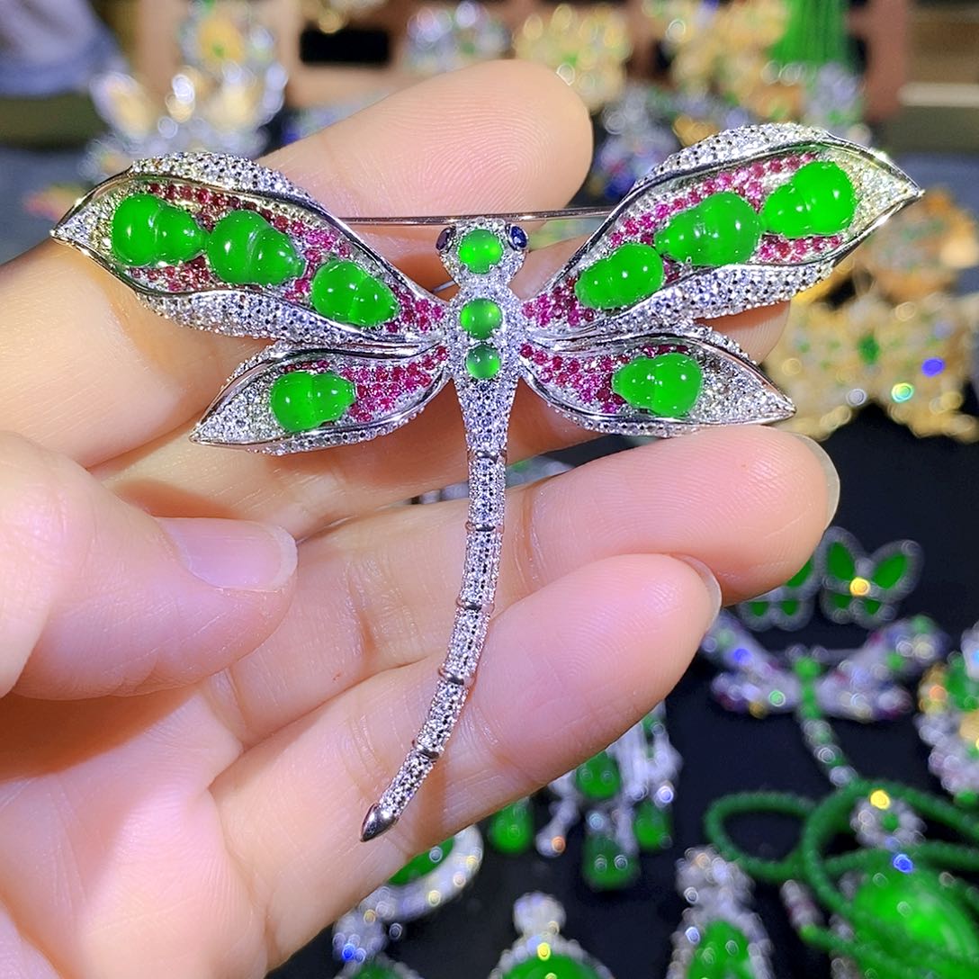 吊坠(不含链)银S925镶嵌翡翠