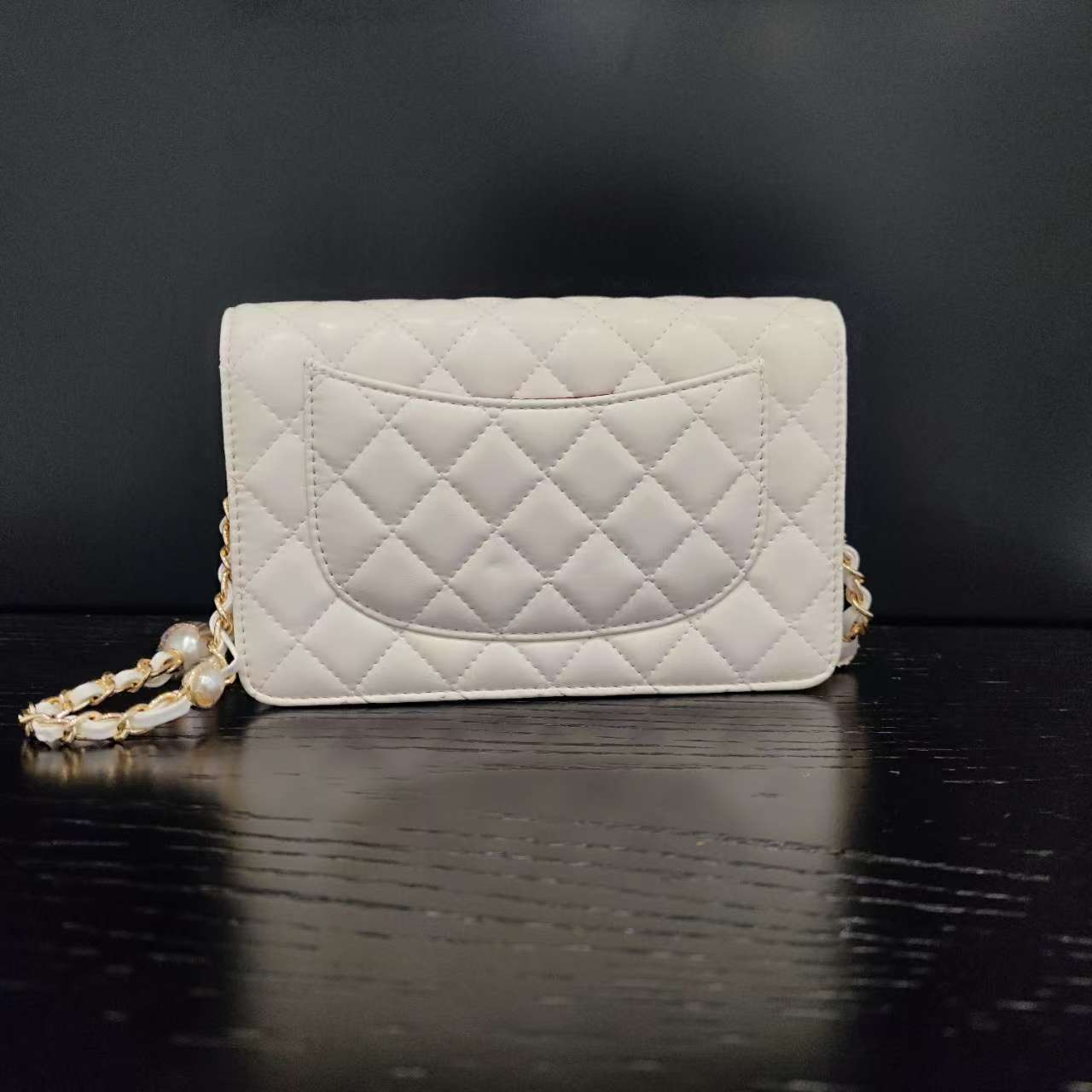 COCO 新款高端定制时尚女包 珍珠钱包 白色 80118