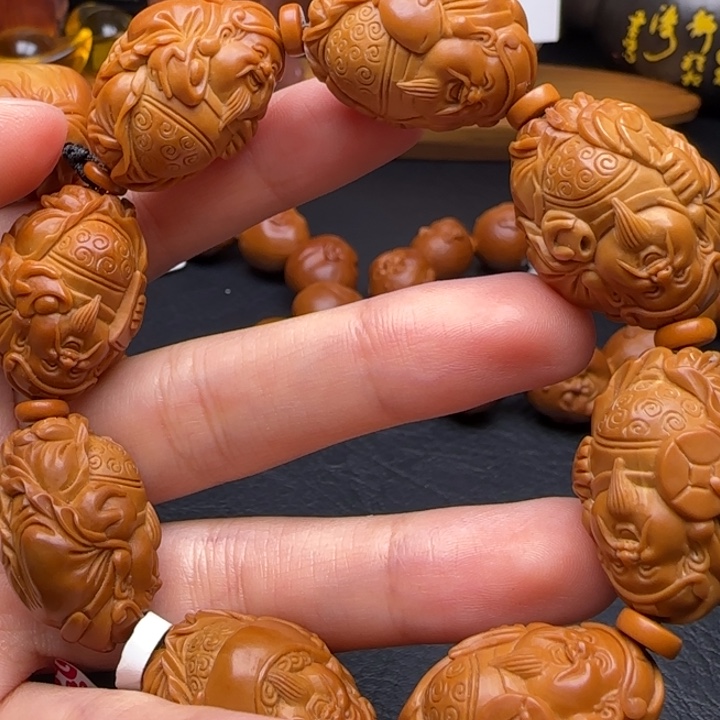 手串/手链橄榄核八宝财神