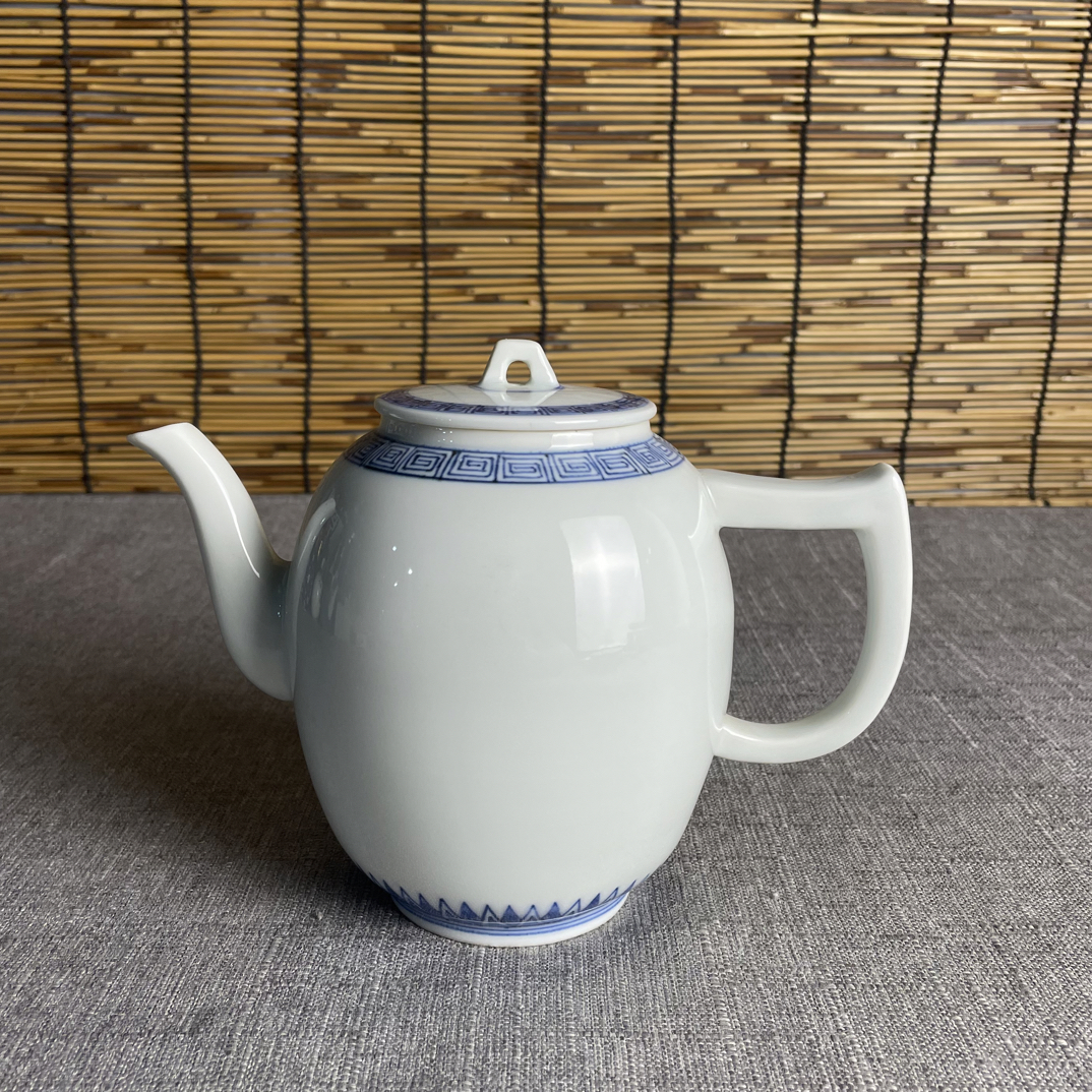 【京都名工·平安春峰作青花水注】百年陶瓷世家的茶席禅意之选