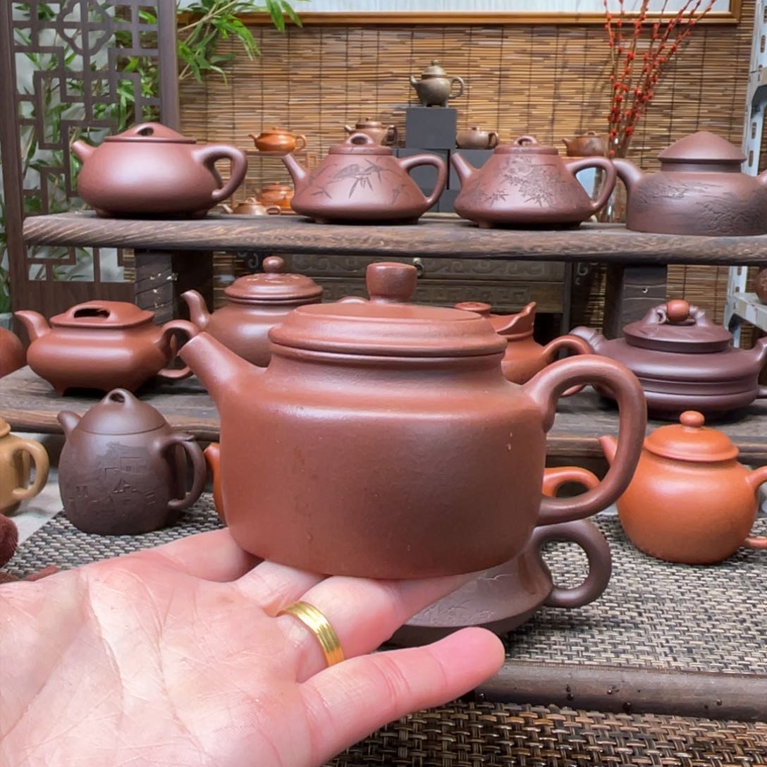 紫砂茶壶宜兴原矿紫砂手工制 170