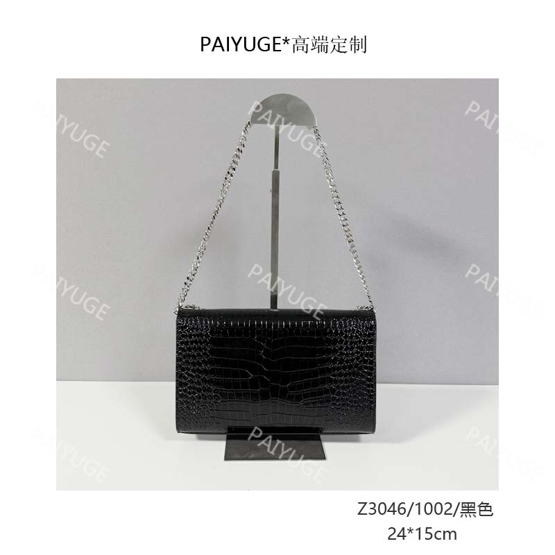 Z3046/1002/黑色 paiyuge高端订制百搭女士单肩包斜挎包1986
