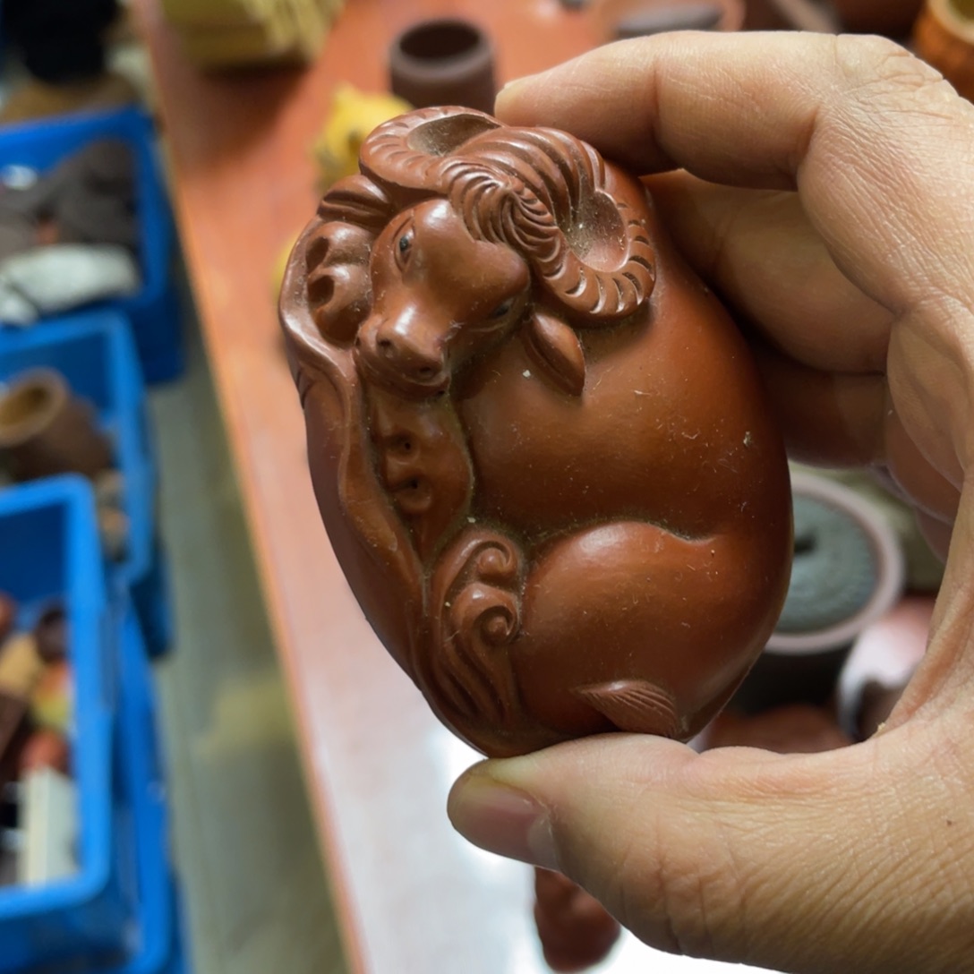 紫砂茶宠紫砂瑕疵