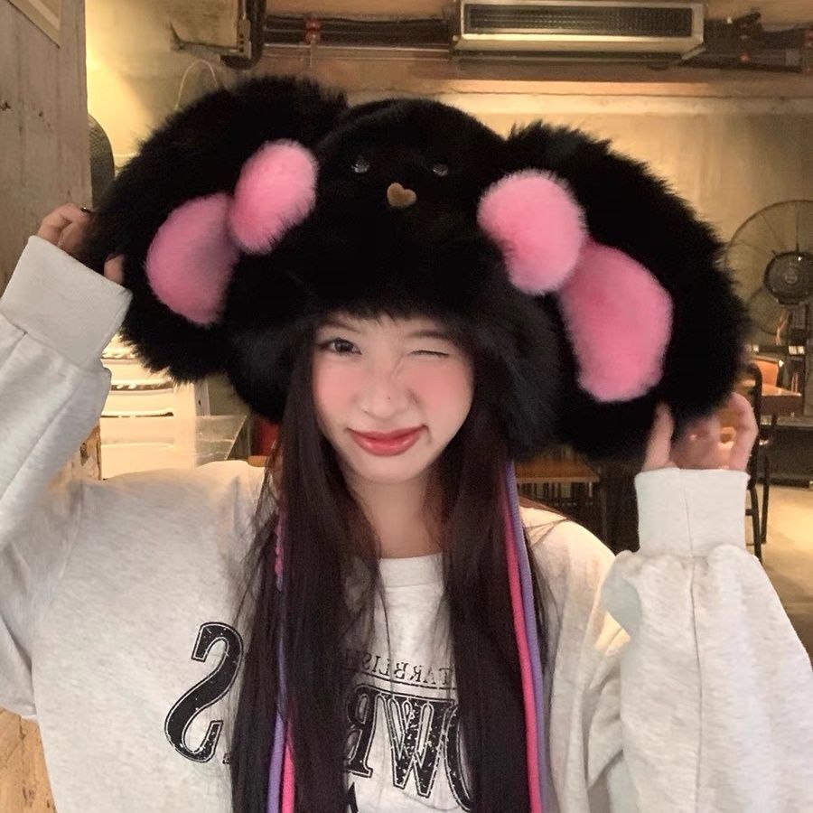 【直播间福利到手9*9】可爱大耳朵兔子帽子冬天毛茸茸雷锋帽女护耳