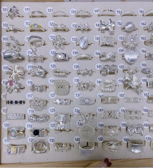 铜合金锆石戒指 爆闪星河叠戴精致五角星戒指微镶满钻气质戒指