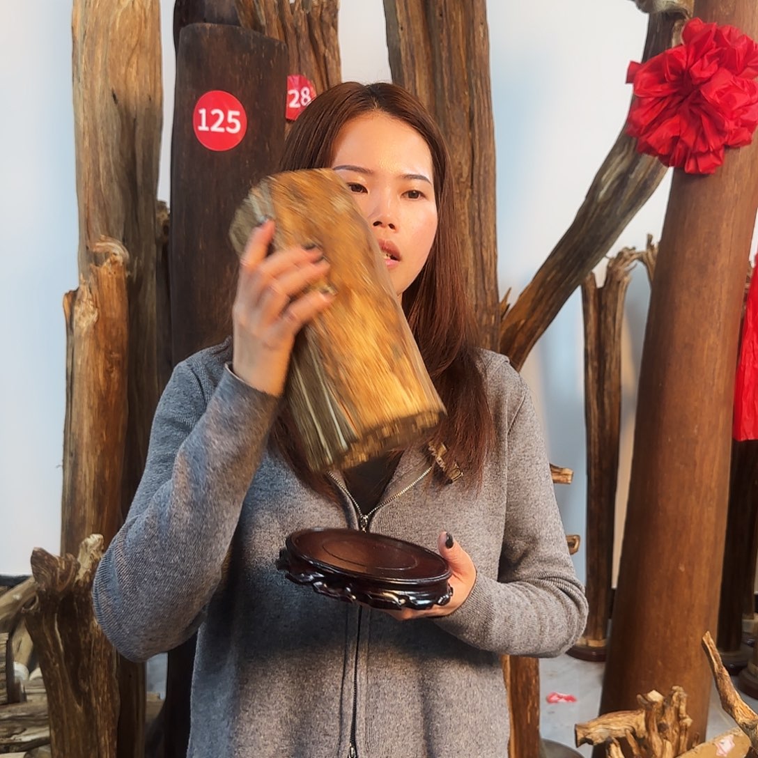 沉香摆件天然沉香原材料摆件➕底座