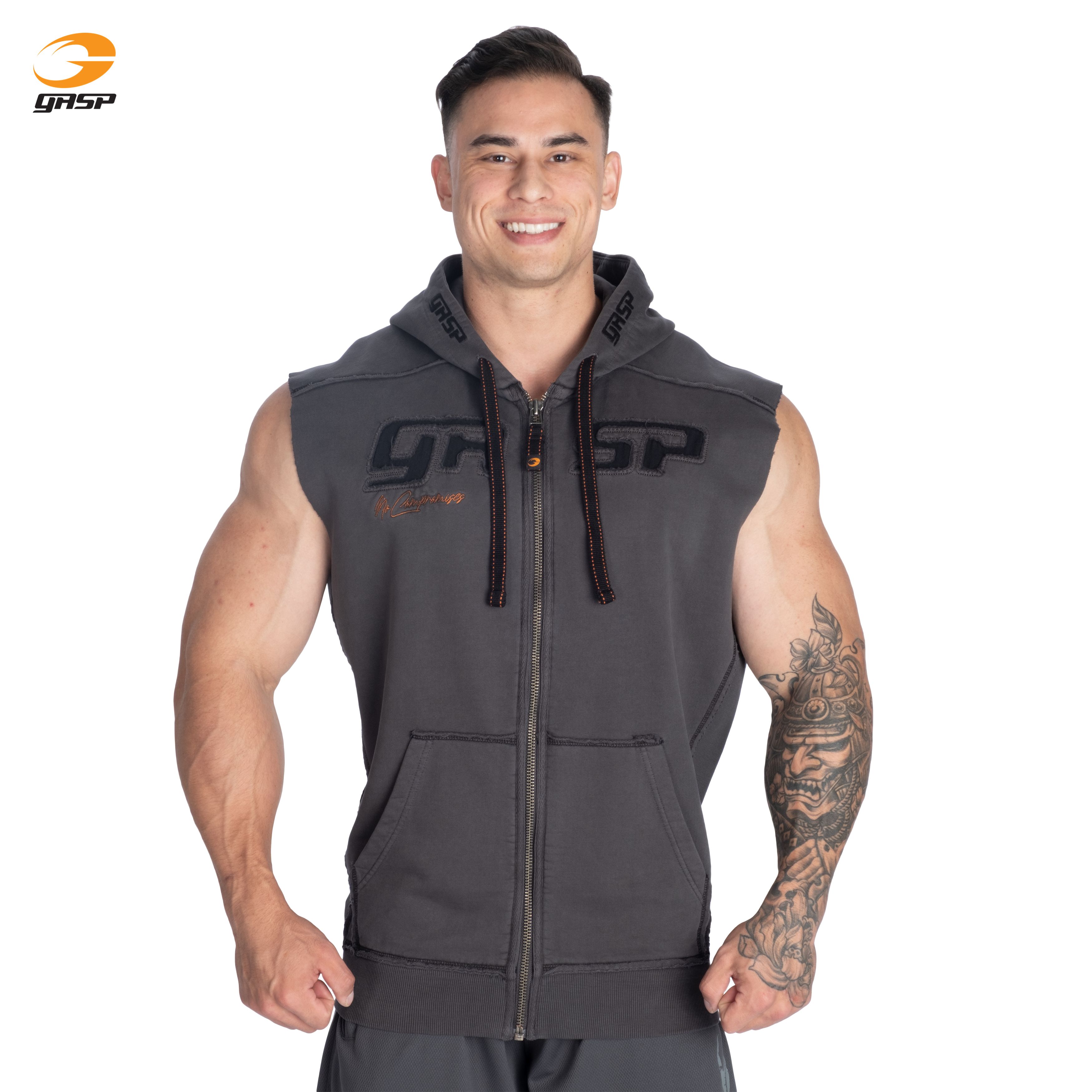 GASP SL Pro Gym Hood 盖世璞秋季新品 复古无袖训练帽衫221098