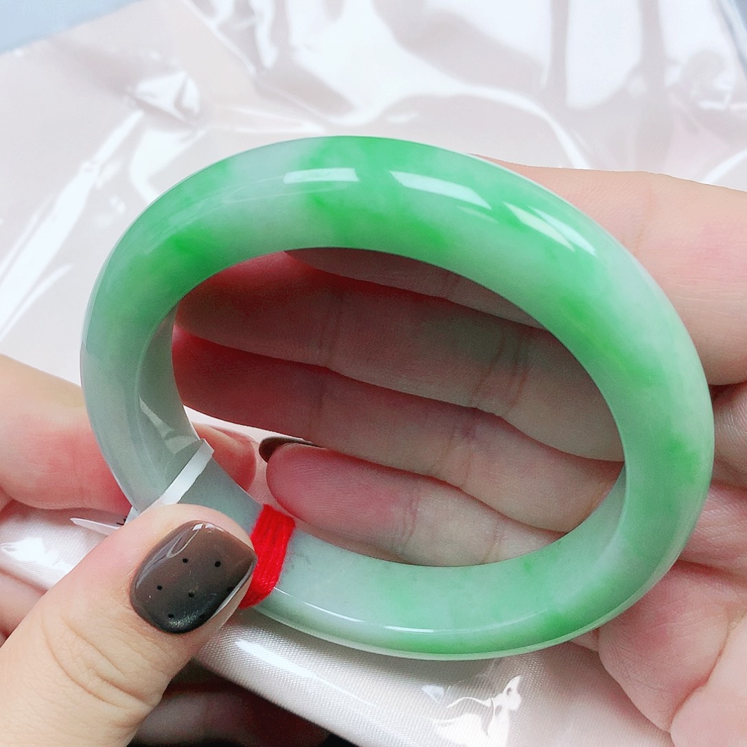 翡翠未镶嵌手镯天然缅甸翡翠A货587