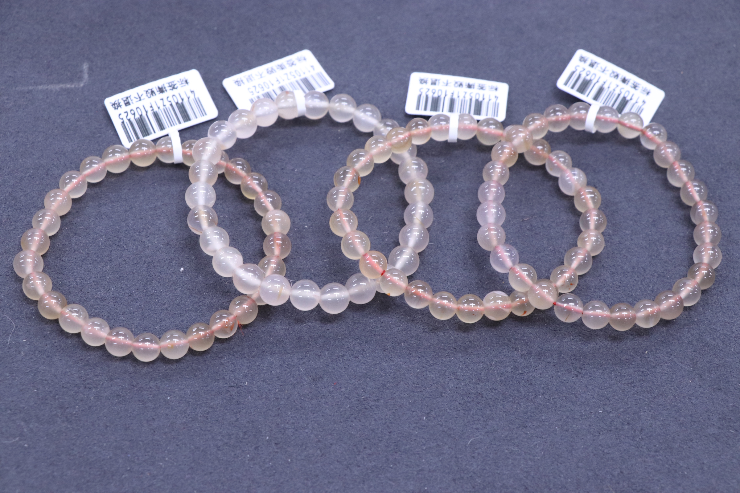 原矿无优化玛瑙荔枝冻单圈7mm左右多样发一串有纹裂黑杂介意慎拍