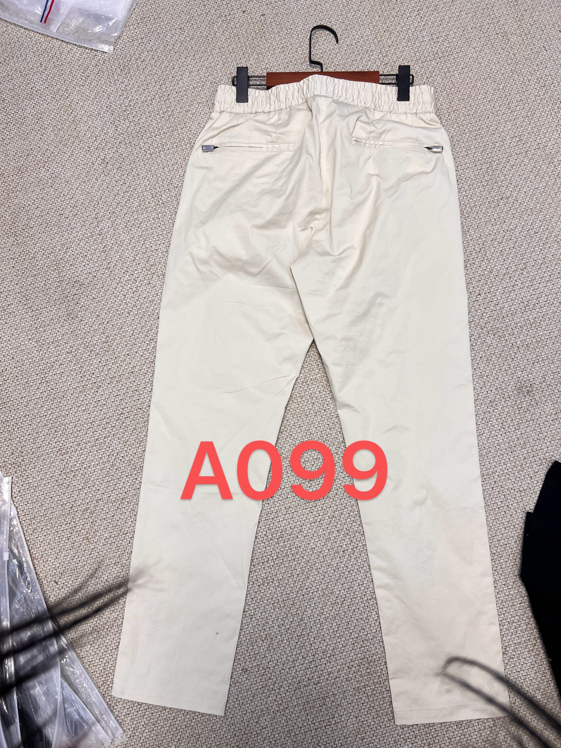 A099 老伙计dg米色休闲裤