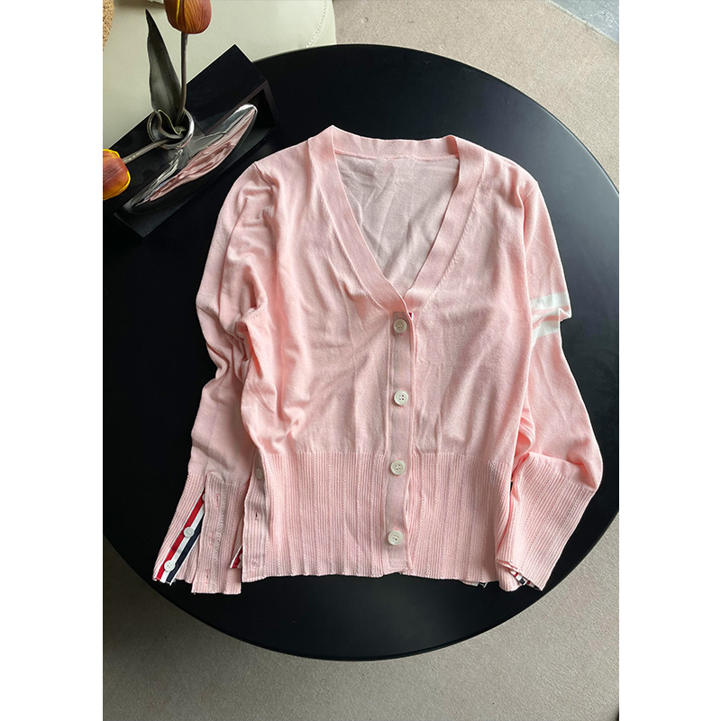 《An ni》休闲开衫女长袖外搭短款冰丝针织衫设计感上衣 Ani-B676