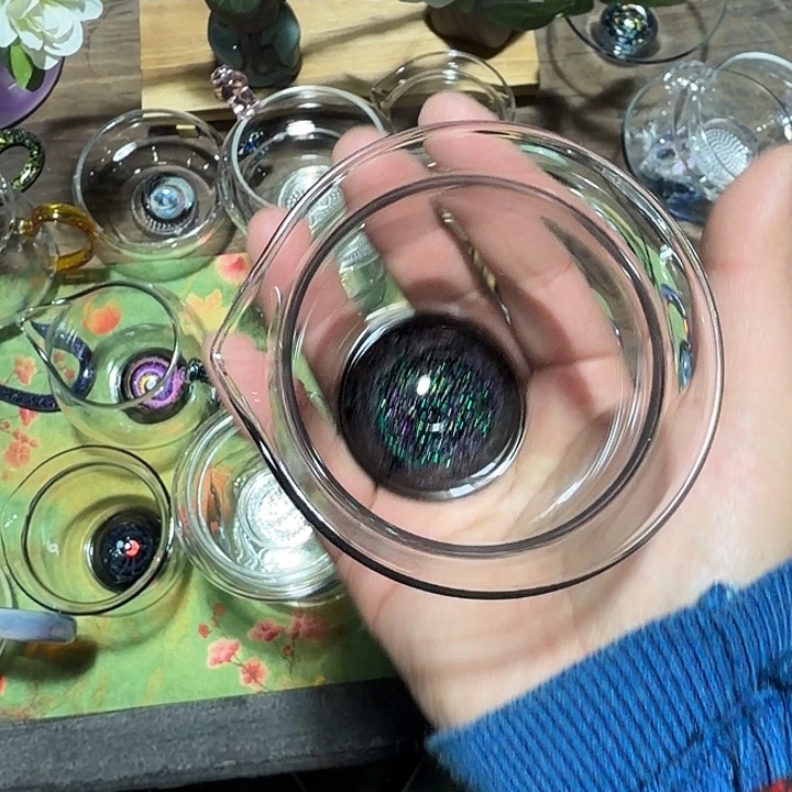 玻璃手工艺品玻璃茶器黑星空无耳