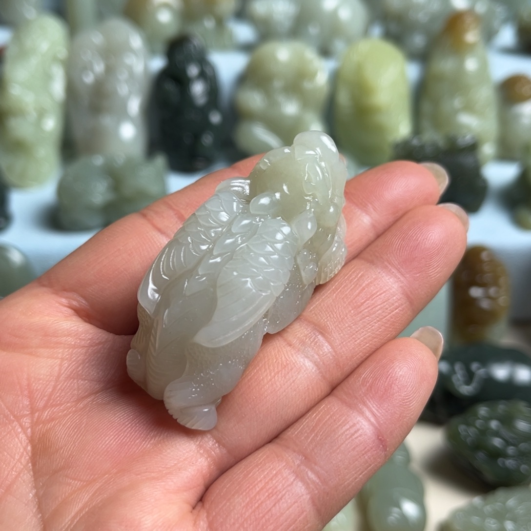 和田玉未镶嵌挂件